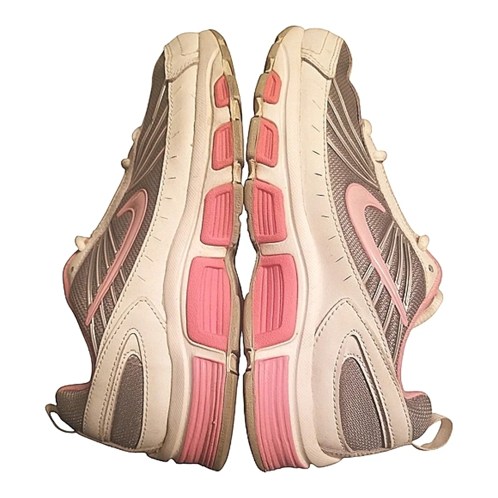Nike Girls T Run 4 Running Pink and Gray Shoe